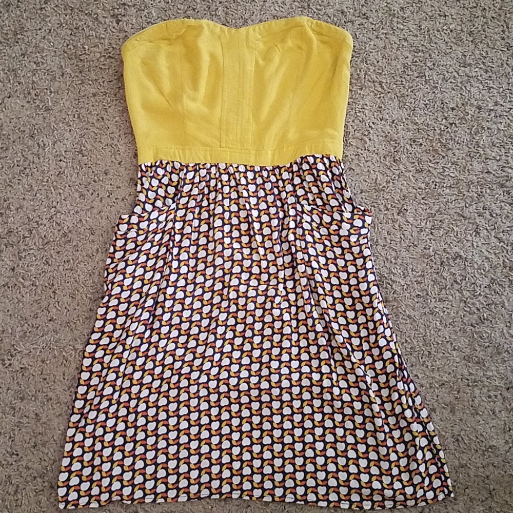 Xhilaration Strapless Apple Dress with Pockets